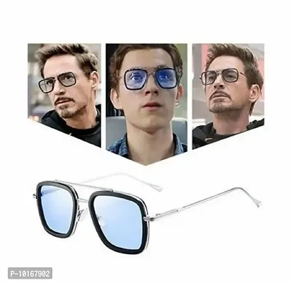U V Protected Metal Frame Sunglasses For Men & Boys (BLUE)-thumb3