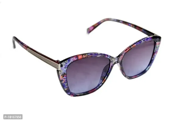 Full Rim Stylish & Trendy U V Protected , Cat eye Sunglasses For Women & Girls (Free Size) (Blue)-thumb0