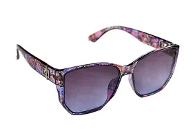 Full Rim Stylish & Trendy U V Protected , Rectangular Sunglasses For Women & Girls (Free Size) (Blue)-thumb2
