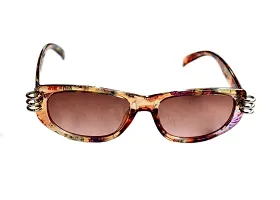 U V Protected Retro Square Sunglasses For Women & Girls (Free Size) (Brown)-thumb1
