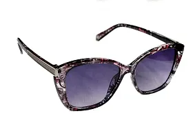 Full Rim Stylish & Trendy U V Protected , Cat eye Sunglasses For Women & Girls (Free Size) (Black)-thumb1