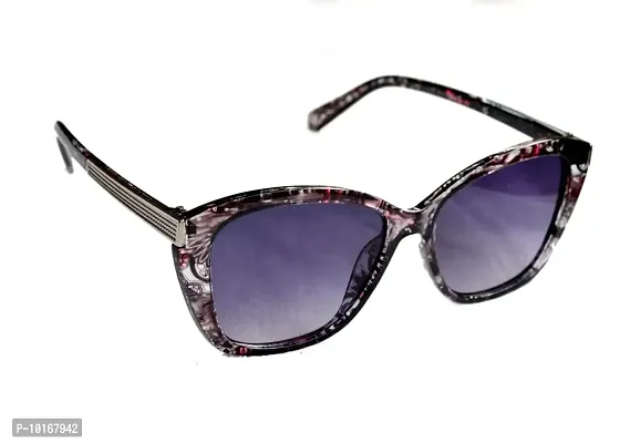 Full Rim Stylish & Trendy U V Protected , Cat eye Sunglasses For Women & Girls (Free Size) (Black)-thumb2