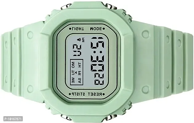 UZAK Digital Dispaly Men Wrist Watch (Green)-thumb2