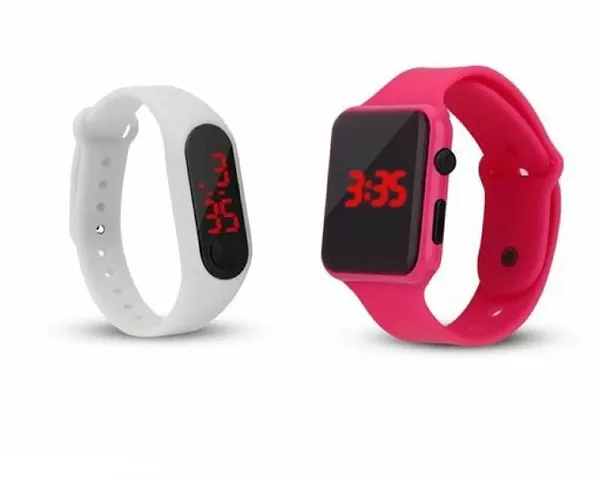 Fancy Silicone Unisex Digital Watch Pack of 2