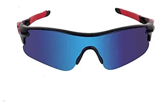 U V Protected Sports Sunglasses/Cricket Sunglasses/ Riding Sunglasses/Cycling Sunglasses (Blue)-thumb1