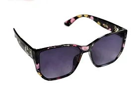 U V Protected Retro Square Party Wear Sunglasses For Women & Girls (Free Size) (Black)-thumb2