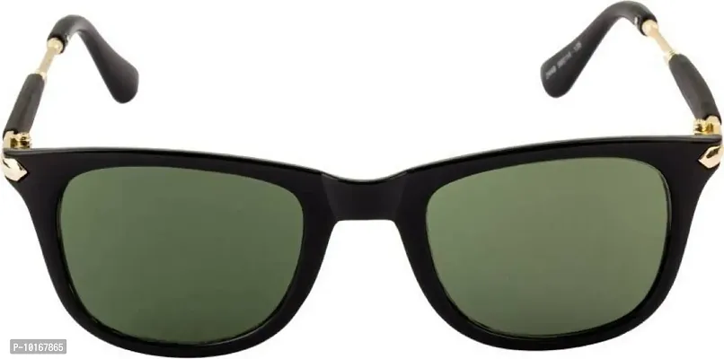 U V Protected Rectangular Sunglasses With Metal Sides (For Boys & Men ) (Green)-thumb2