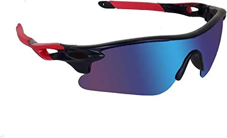 U V Protected Sports Sunglasses/Cricket Sunglasses/ Riding Sunglasses/Cycling Sunglasses (Blue)