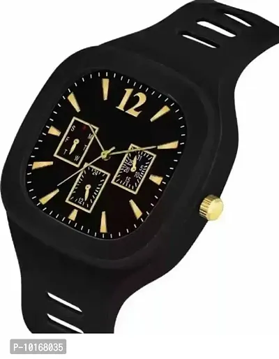 Full Rim , Trendy & Stylish Aviator Sunglasses For Men & Boys With Stylish Analog Wrist Watch (BLACK)-thumb4