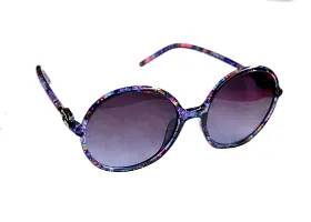 U V Protected Round Shape Sunglasses For Women & Girls (Free Size) (BLUE)-thumb2