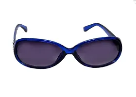 UZAK?U V Protected Oval Sunglasses For Women & Girls (Color Variants Available | Medium) (BLUE)-thumb1