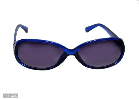 UZAK?U V Protected Oval Sunglasses For Women & Girls (Color Variants Available | Medium) (BLUE)-thumb2