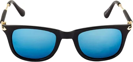 U V Protected Rectangular Sunglasses With Metal Sides (For Boys & Men ) (Blue)-thumb1