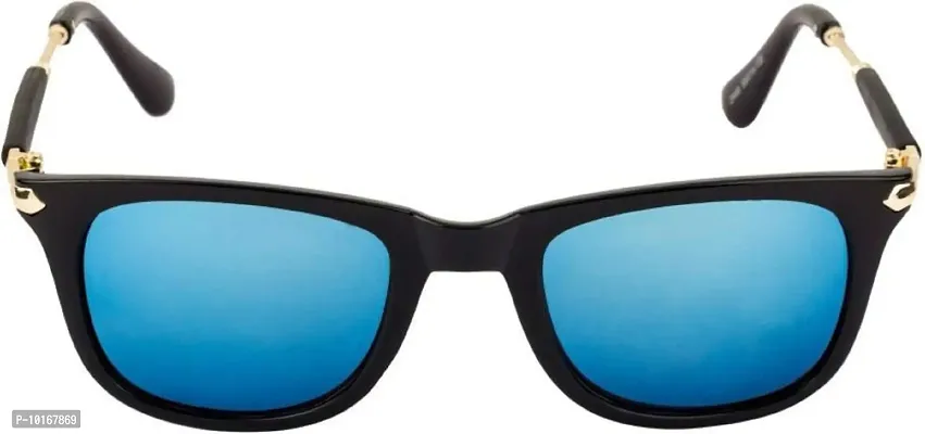 U V Protected Rectangular Sunglasses With Metal Sides (For Boys & Men ) (Blue)-thumb2