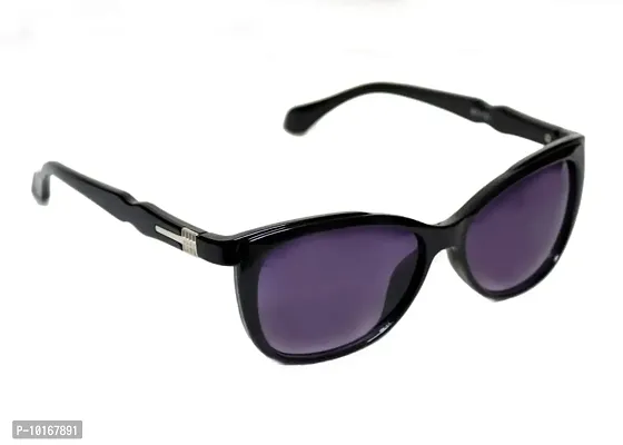 UZAK? U V Protected Cat Eye Sunglasses For Women & Girls (BLACK)-thumb0