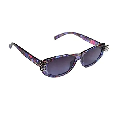 U V Protected Retro Square Party Wear Sunglasses For Women  Girls (Free Size) (Blue)