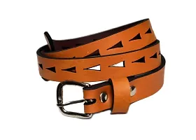 Men Belt & Women Belt Combo , Set For Couple , Gift Hamper For Anniversary and other Ocassion (Light Brown)-thumb2