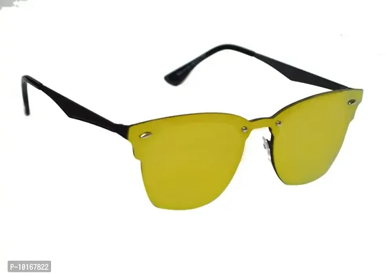 U V Protected Square Shape Sunglasses For Men & Boys (YELLOW)