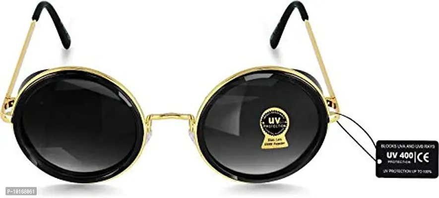 Metal Frame , Round Shape Sunglasses For Men & Women , Boys & Girls-thumb2