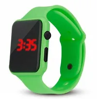 Digital Display Wrist Watch for Boys & Girls (Pack of 2) (Green & Pink)-thumb1