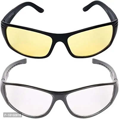 Driving Sunglasses, U V Protected Night  Day Drive Sunglasses Combo Pack of 2 ( Free Size)-thumb4