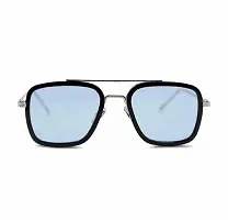 U V Protected Metal Frame Sunglasses For Men & Boys (BLUE)-thumb1