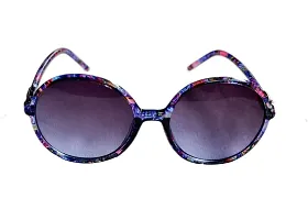 U V Protected Round Shape Sunglasses For Women & Girls (Free Size) (BLUE)-thumb1