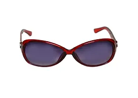 UZAK?U V Protected Oval Sunglasses For Women & Girls (Color Variants Available | Medium) (RED)-thumb1