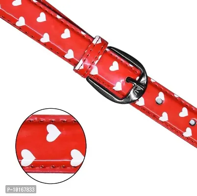 Women's,Ladies's,Girl's Belt For Jeans, Women's Printed Belt for Dresses,Size (26-32) (RED)-thumb2