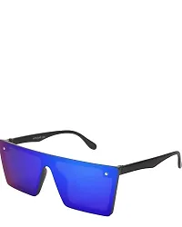 Flat Design Rectangular Sunglasses for Men & Women (BLUE)-thumb1