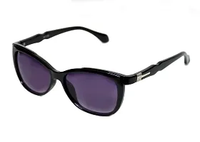 UZAK? U V Protected Cat Eye Sunglasses For Women & Girls (BLACK)-thumb2