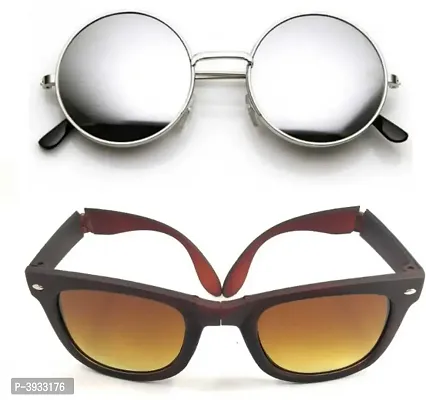 Unisex Metal Sunglasses Combo of 2-thumb0