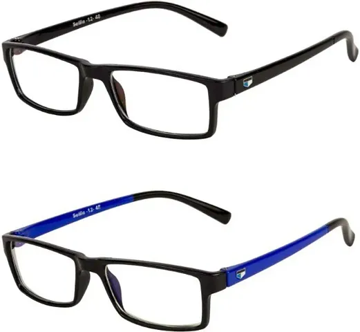 Trendy Plastic Rectangle Frames For Men (Pack of 2)