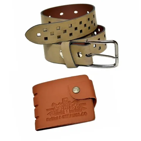 Men Belt and Wallet Combo Pack