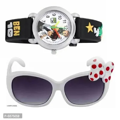 Kids U V Protected Sunglasses  watch Combo-thumb0