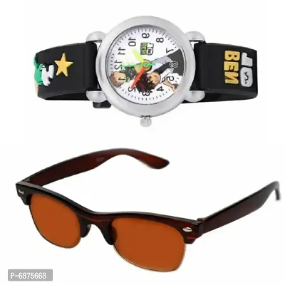 Kids U V Protected Sunglasses  watch Combo