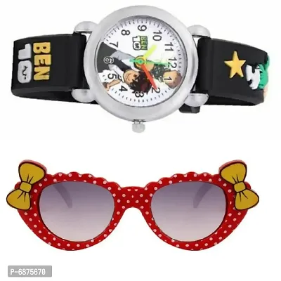 Kids U V Protected Sunglasses  watch Combo-thumb0