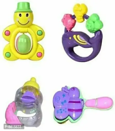 4 Pcs Rattle toys set  (Multicolor)-thumb2