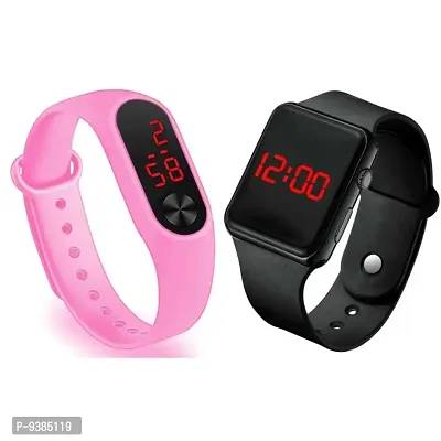 Fancy Silicone Unisex Digital Watch Pack of 2