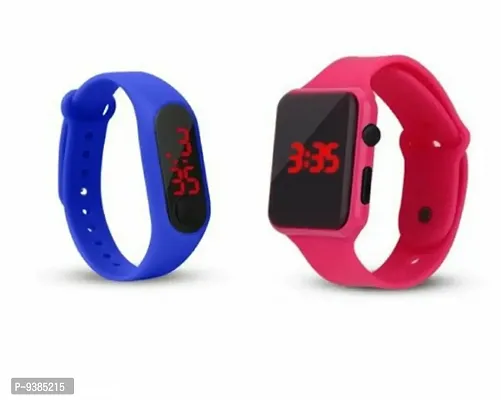 Fancy Silicone Unisex Digital Watch Pack of 2