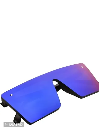 Sunglasses ,Men Blue  UV Protected Rectangular Sunglasses-thumb2