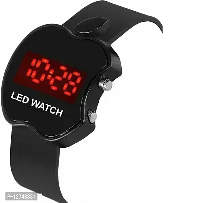 Watches,Black  Digital Display Wrist Watch  Apple Shape Watch For Unisex Kids-thumb0