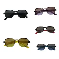 Kids Sunglasses, Pack of 5 Rectangular ,Square For Boys  Girls (Age - 5 to 10 yrs )-thumb1