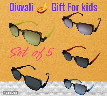 Kids Sunglasses, Pack of 5 Kids Sunglasses Sports ,Cycling ,Running u v protected Sunglasses For Boys  Girls-thumb0