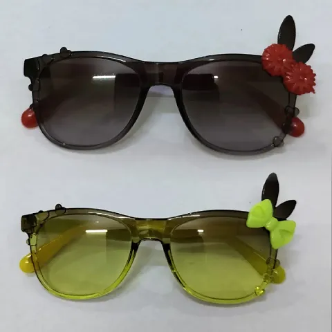 Stylish Sunglasses Combo Pack 2 For Kids Boys  Girls (Age - 3 - 10 Years )