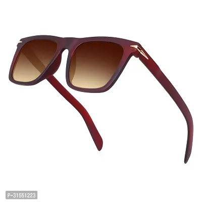 Brown Matt Finish Uv Protected Sunglasses for Men