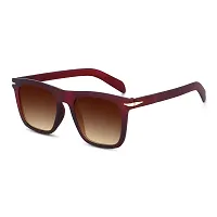 Brown Matt Finish Uv Protected Sunglasses for Men-thumb1