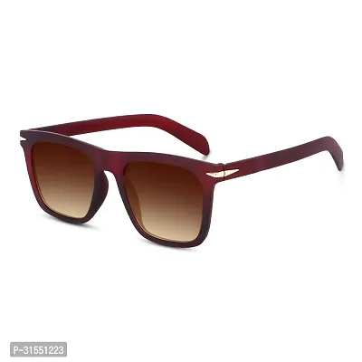 Brown Matt Finish Uv Protected Sunglasses for Men-thumb2