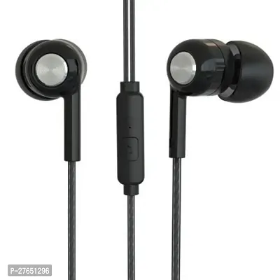 Stylish Black In-Ear Wired Earphones With Mic-thumb0