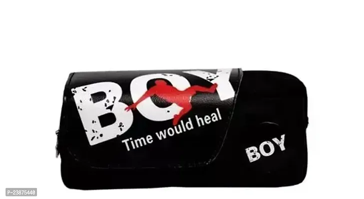 Pencil Pouch For Kids Themed Boy (Black Color) Pack Of 1-thumb0